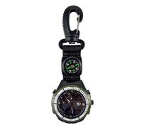 Generico Clock with - in the Dark - Clock with Carabiner | for Outdoor Activities Camping Hiking Backpacking Sport Mountaineering Adventure, olive, Please refer to the description