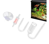 Generico Cõ2 Aquarium Diffuser - 4 Piece Glass Kit with U Tube, Check Valve and | Efficient Bubbles for Planted Tanks | for Growth of Fish and Aquarium Plants in Health