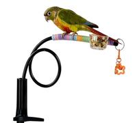 Genérico Cockatiel Perch, Non-Slip with Bell and Macaw Hanger and Bird Accessories, for Enrichment Climbing Posing and Foraging Parakeets Australian Parakeet Finch