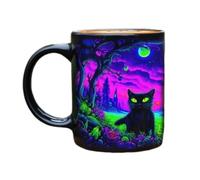 Generico Coffee Cat Black Ceramic Spooky Desk Decoration