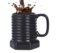 Generico Coffee Cups Screw Design Hexagon Heat Resistant Material Drink Accessories with Ergonomic Handle Tool for Home Kitchen Bar Ost