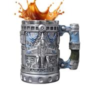 Genérico Coffee Mugs - Glasses with Aesthetic Soldier Theme - Novelty Mugs with Plane Engraved Design in Stainless Steel, for Gift Men Women Drinks