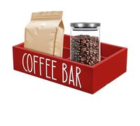 Generico Coffee Organizer - Kitchen Counter Shelves | Chocolate Station Stand | Wooden Bar Accessories Coffee Pot Shelf Organizer for Kitchen Kitchen Office