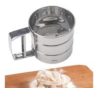 Generico Coffee Sieve Cup-Stainless Steel Hand Sifter Fine Mesh Powder Strainer, Espresso Grounds Refiner, Portable Pastry Cocoa Duster, Professional Tool, Kitchen Baking Gadget | for Baristas