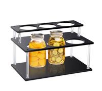 Genérico Coffee Syrup Organizer - Acrylic Syrup Holder for Coffee | 2 Tier Organizer Rack for Counter, Kitchen Accessory for Liquors, Wines and Dressings
