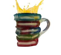 Generico COFFER COFFER STAPE - TOUL COULED BEGLE BEER BEGE | 3D Hand Coloured Mug | 3D Handmade Colourful Book Vintage Beer Cups In | Heat Resistant Drinking Juice Sizes
