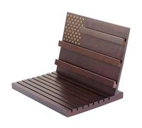 Genérico Coin Holder - Wood, 9.84x7.87x7.87in Badge Stand Star-Shaped Design | Non-Slip and Rustic Display Shelf, Challenge Coin Display For Living Rooms, Bedrooms, Studies, Studios, Home Decor