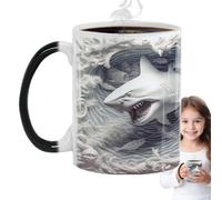 Genérico Color Changing Shark Mug,Shark Changing Mug