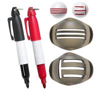Genérico Colorful Linear Drawing Of Golf Balls: Advanced Design Ball Marking Tool | 1 Alignment Tool With 2 Ball Seal Markers, Ball Alignment
