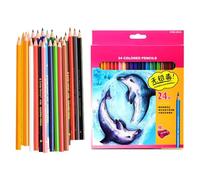Generico Coloured Pencils Set - 24 Coloured Pencils for School | Drawing Pen for Art Sketches Travel Exams Writing Homework Creative Work