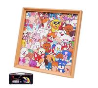 Generico Colouring Puzzle | Photo Frame Dog for Colouring | Decorative Puzzle for Table,for Children Lovers Animals Evening Games Family Holidays Birthdays Indoor Activities Home Office