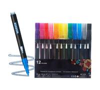 Genérico Contour Markers | 12 Colours Double for | Bright Contour Markers, for Drawing, Journals, Cards, School, Classroom, Crafts, Poster,