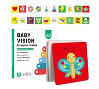 Generico Contrast Cards for E - 20 Double-Sided Cards for Vision Stimulation (40 Models) - Black and White Flash for Brain Development and Stimulation