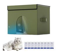 Generico Cooling Cat House - Summer Enclosed Pet Shelter, Portable Ice Pack Bed, Comfortable Cats Dog Retreat | Ideal for Indoor Bedroom Outdoor Balcony Patio Apartment Hot Weather Garage Use