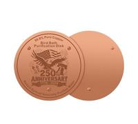Generico Copper Bathroom Cleaning Disc | Pure Copper 0.6 mm 10 x 10 x 0.06 cm 40 g Plate for Purification 'Outdoor Water Accessory for Seasonal Maintenance | Garden Pati