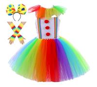 Genérico Costume Tutu Tulbo Horse Colourful Costume Set Girls Gloves with Headbands Cosplay Costume for Carnival Halloween Party