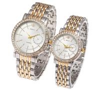 Generico Couple Gift Watches Men Women Watches Romantic Quartz Stainless Steel Diamond Watches, men-d