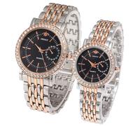 Generico Couple Gift Watches Men Women Watches Romantic Quartz Stainless Steel Diamond Watches, Woman-a