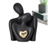 Genérico Couple Hugging Figurine, Couple Hugging Figurine | Romantic Hugging Love Ceramic Sculpture - Decorative Love Figures, Art Craft for Wedding ,