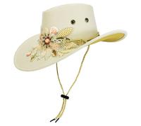 Generico Cowboy Hats For Women | Floral Embroidered Cowgirl Hat For Girls | Lightweight And Durable, Ideal For Country Music Festivals And Shows