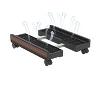 Genérico CPU Stand - with Adjustable Portable Shelf, Rolling Stand with Brake Wheels, for Computer Tower | CPU for E Laptop Printer Monitor Storage