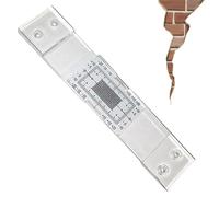 Generico Crack Monitoring Device, Standard Acrylic Slit Meter - Horizontal Transparent Analog Device for Buildings Masonry Construction Structural Analysis