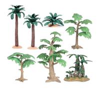 Generico Craft Landscape Trees - 7 Piece Template Set, Mini Simulated Plant Figurines, for Realistic Diorama Scenarios | Detailed Miniature Plants for Architecture Projects