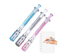 Generico Creative Diary Gel Pens - 3 Pcs Creative Syringe Shape Pens A Pens Office School Home Students Boys Girls Class Awards Nurse