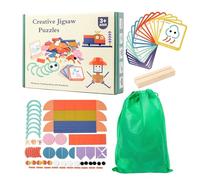 Genérico Creative Sticks - Patterned Paper | Compact Set Of Rings And Shapes For Creative Learning | Encourages Problem Solving In Daily Preesc Play Activities