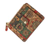 Generico Credit Card Holder - Woman, Vintage Flowers | Credit Card Holder - Ladies Small Wallets Slim Brown Card Holder for Driver's License, ID Cards, F, riferimento alla descrizione, Reference