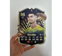 Generico Cristiano Ronaldo TOTS 96 EA FC 24 Ultimate Team FUT Card Printed Decorative Panel, Engineered Wood, A5 (21 cm x 15 cm)