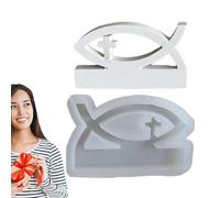 Generico Cross for - 3D Silicone 10cm for Casting Ornaments, Epoxy Fish Cross, DIY Desk Decorations, RES Home Decor