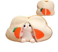 Genérico Cuddle Bunny Plush Toy Rabbit Plush Animals Reversible Plush Toys for Girls, Toast Design Bunny Plushie Doll, Cute Plush Animal, Cute Doll for Kids