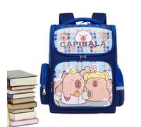 Genérico Cute Capibara Backpack | Cartoon Children's Backpack - Waterproof Large Capacity with Compartment for Early Childhood Girls School Travel Camping, Sapphire, Consulte la descripción, See