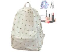 Genérico Cute Flower Backpack - Floral Laptop Backpack 15 Inch School Travel Backpack Spacious Storage | Multifunction Large Capacity Lib Backpack, B, Consulte la descripción, See description