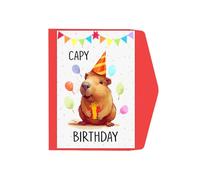 Generico Cute Happy Birthday Card | 1 * Greetings Card with Beautiful Designs | 12.5 x 17.6 cm Ideal for Birthdays, Parties, Mother's Day and Special Celebrations