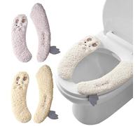 Generico Cute Padded Toilet Seat - Washable Cover, Warm Bathroom Accessory, Soft and Cute Lamb Toilet Liner, Reusable Protection | Bathroom