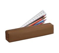 Genérico Cute Pencil Bag, Cute PU Blowing Bag Bag, Cosmetic Zipper Bag, Stationery Storage Organizer for Pencils, Markers Take Up Much Space, marrón, Consulte la descripción, See description