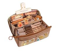 Generico Cute Pencil Case - Large Capacity Stationery Organizer Bag, Includes Pens, Stickers, Clips, and Accessories, Wide Mouth Pencil Pouch for Kids, School Supplies, Home, and Travel