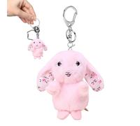 Genérico Cute Plush Keychain for Backpack - Rabbit Key Chain | Anti-lost Hanging Decoration Wallet Bags Accessory for Men Women Travel Daily, Pink, Consulte la descripción