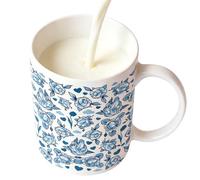 Generico Da Caffè - Ceramic Drink Container 320 ml with Floral Pattern, Ceramic Coffee Cups - for Christmas Complete Father Husband Home Kitchen Office Bar