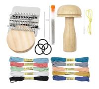 Genérico Darning Loom - Complete Set of Knitting Tools, Kit with Mushroom Loom for Making Patches - Repair of Clothing Socks, Jeans, Scarf and Fabric for Home and Travel