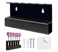 Generico Dart Stand - Acrylic Wall Display with Various Colour Modes Adjustable Brightness Remote Control Playroom Furniture Organizer LED, Black, riferimento alla descrizione, Please refer to