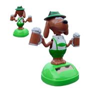 Genérico Dashboard Decoration - Solar Puppy | Swing Beer Dog Bobble | Humorous Car Interior Figure, Peculiar Desktop, Moving Toy Vehicle,