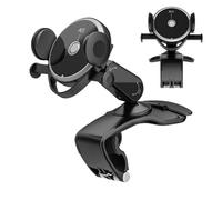 Genérico Dashboard Phone Holder: Adjustable Car Phone Holder, Rotating Dashboard, Compact Folding Design, Automatic Firm | Windshield Clip with Fit
