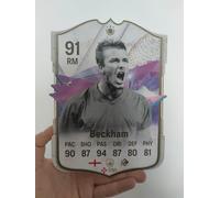 Generico David Beckham 91 Icon EA FC 24 Ultimate Team FUT Card Print on Engineered Wood, A5 - 21 x 15 cm
