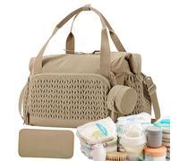 Genérico de Local, Diaper Bag Bag, Large Capacity Bag with Pacifier Box | Reusable Travel Accessories, Kids Supplies for Home, Travel, Khaki, Consulte la descripción, See description