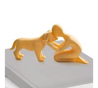 Generico Decoration for Dogs - 3D Print Funny Memorial Sculpture | Man and Dog Figure for Desk and Shelf, Living Room Bedroom Office Furniture Gift Animal Lovers