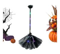 Generico Decorative Broom - Hand Broom with LED Light, Halloween Accessory Costume Broom | for Students Women Teenagers Adults Home Cemetery Party Escape Room