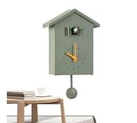 Genérico Decorative Cuckoo Wall Clock, Cuckoo Wall Clock with Batteries - Art of the Bird Clock - Clocks with Sound of Bird and Pendulum, Modern Decoration, D